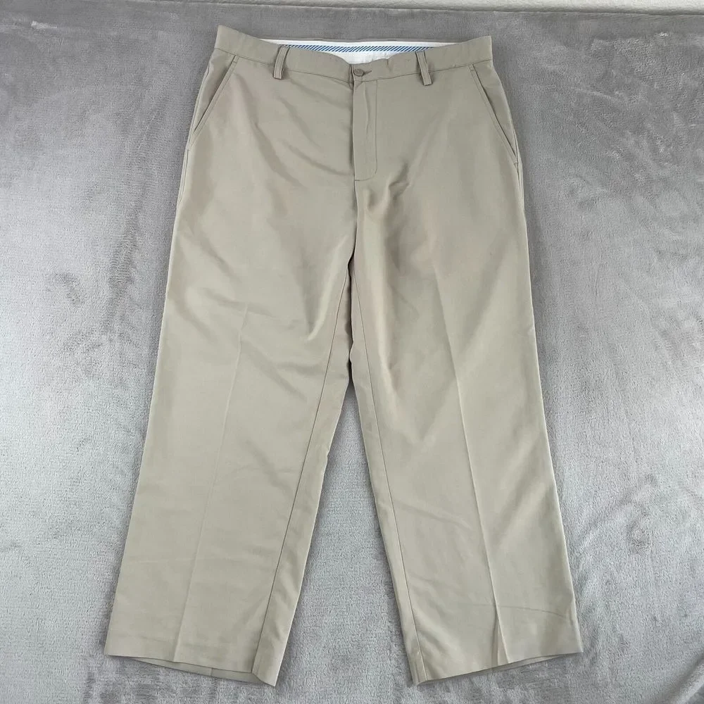 FootJoy Golf Pants Mens‎ 36x27 Khaki Tan Straight Performance Stretch Breathable